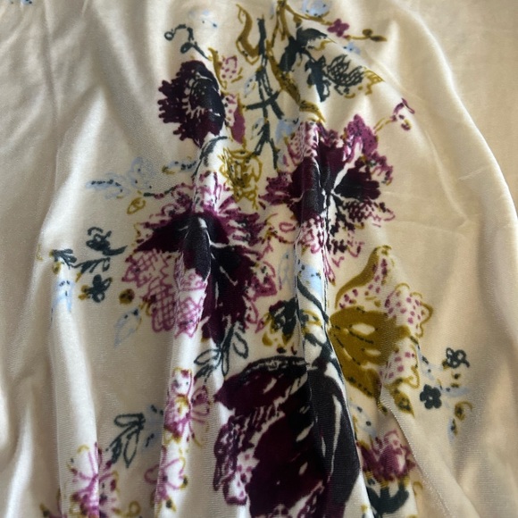 Intimately Free People Body Slouchy Velvet Oversized Ivory Floral Bodysuit Small - Picture 10 of 13